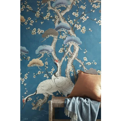 Japanilainen lintutapetti Kyoto Blossom 1838 Wallcoveringsilta 2311 174 01 kuva