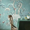 Sininen keittiotapetti Kyoto Blossom 1838 Wallcoveringsilta 2311 174 03
