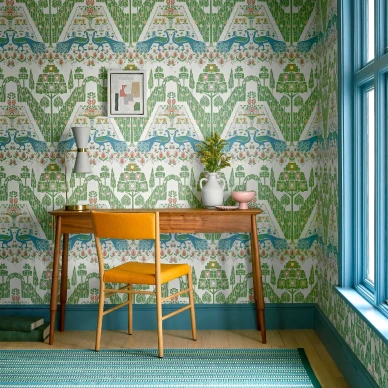 Kotitoimiston tapetti Peacock Topiary 1838 Wallcoveringsilta 2311 172 02 image