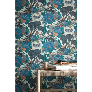 Mandarin Garden sininen tapetti 1838 Wallcoveringsilta 2311 169 03 image