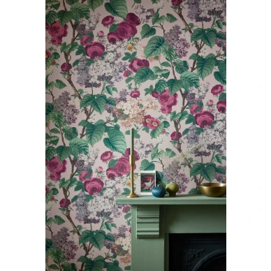 Roosa kukkatapetti 1838 Wallcoveringsilta Floribunda 2311 168 02 kuva