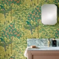 Kylpyhuoneen keltainen lintutapetti 1838 Wallcoveringsilta Macaw 2311 167 03