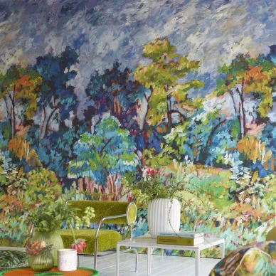 Olohuoneen maisemataulu Foret Impressionniste Designers Guildilta PDG1179 01 kuva