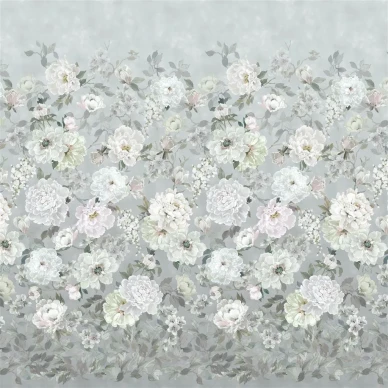 Fleur Blanche harmaa kukkatapetti Designers Guildilta PDG1172 02 kuva