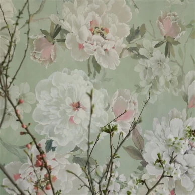 Kaunis kukkatapetti Fleur Blanche Designers Guildilta PDG1172 01 kuva