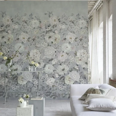 Olohuoneen kukkatapetti Fleur Blanche Designers Guildilta PDG1172 02 kuva