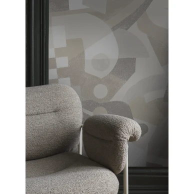 geo harmaa tapetti tuo modernia tunnetta kodin olohuoneeseen kuva