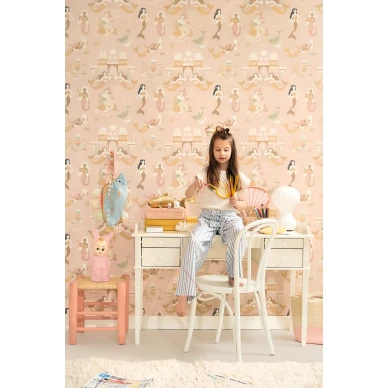 Merenneito tapetti Majvillan Mermaid Reef Sweet Pink image