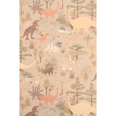 Majvillan Dinosaur Vibes Sandy Beige kuvio kuva