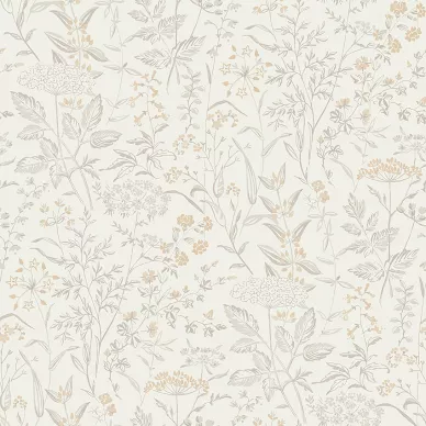 Emil beige kasvitapetti Borstapeterilta kuva