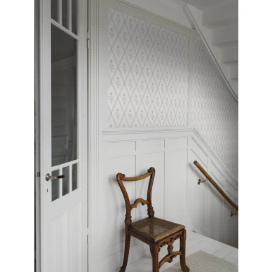 Signe valkoinen tapetti sinisella kuviolla image