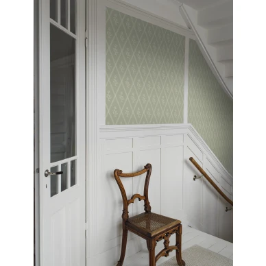 Vihrea Signe klassinen kukkatapetti image