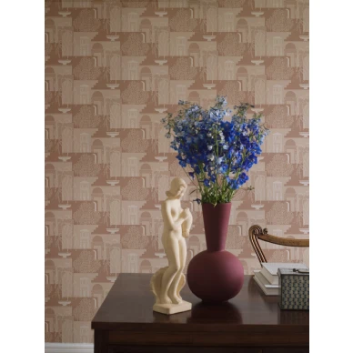 Mimi vaalenapunainen antiikki maisema tapetti kuva