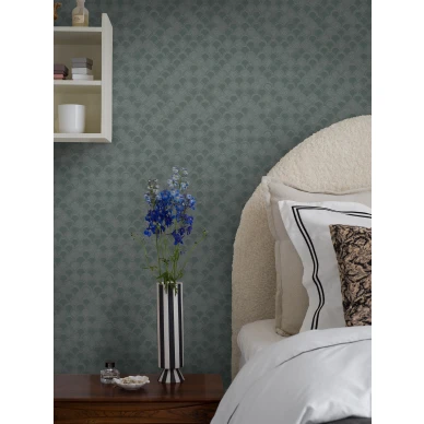 Vihrea Birgit tapetti kodin makuuhuoneessa kuva