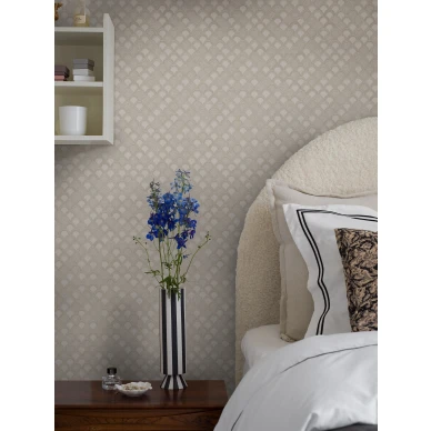 harmaa beige Birgit tapetti kaarevalla kuviolla kuva