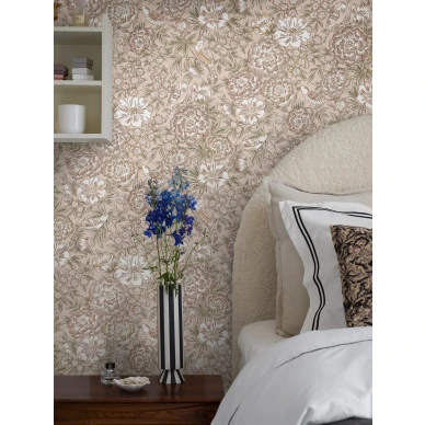 romanttinen Dagmar tapetti vaalenapunaisena image