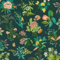 sininen kukkatapetti woodland floral