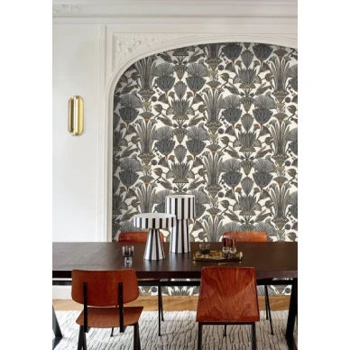 denerah kukkatapetti valkoisella pohjalla siniharmailla kukilla image