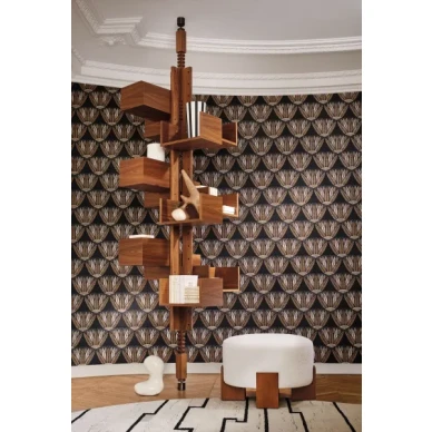 mustapohjainen castalia rukseilla kukilla image