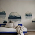 Mural tapetti Spegel sinisilla palloilla