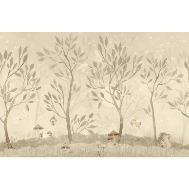 Acorn forest day tapetti on taynna mielikuvitusta. Tassa beigen varinen image