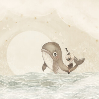 meri tunnelmainen Whalie Dream tapetti nelio kuva