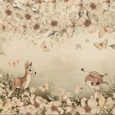 The Floral Glade kukkatapetti nelio image