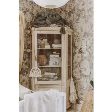 harmaa beige Poppies for Marlene tapetti image