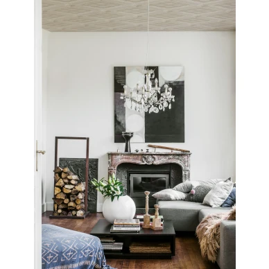 Borastapeter Paneling 9552W paneelitapetti olohuoneen katossa image