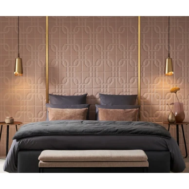 Eos Allure Rosa akustiikkatapetti makuuhuoneessa image