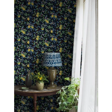 Borastapeter Citrontad musta sitruunatapetti 5703 kuva