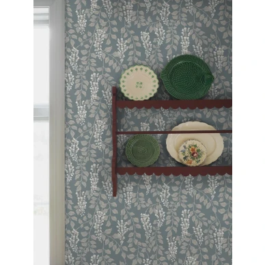 Borastapeter Blaregn 5711 sininen kukkatapetti keittioon image