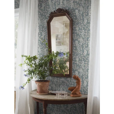 Borastapeter Blaregn 5711 sininen kukkatapetti olohuoneeseen image