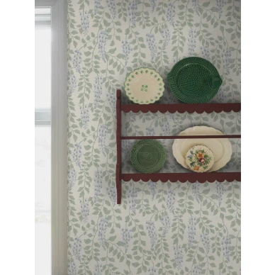 Borastapeter sininen kukkatapetti Blaregn keittiossa image