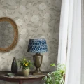 Borastapeter Dahliadrom 5720 vaalea beige kukkatapetti olohuoneeseen
