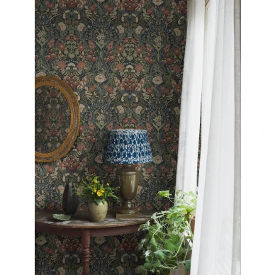 Borastapeter Ortagard 5722 tihekuvioinen kukkatapetti olohuoneeseen kuva