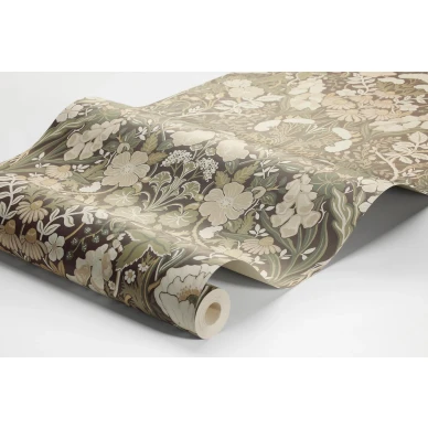 Borastapeter Ortagard 5725 ruskea kukkatapetti kuva