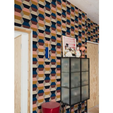 Borastapeter Prisma 4753 graafinen tapetti tyohuoneessa image