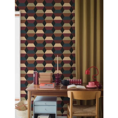 Borastapeter Prisma graafinen tapetti olohuoneessa image