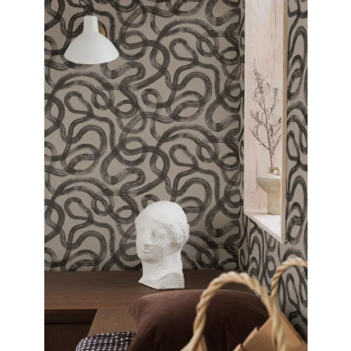 Borastapeter Curve 4735 abstrakti beige tapetti tyohuoneeseen image