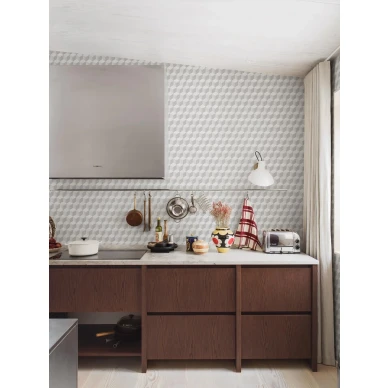 Borastapeter Cube 4746 harmaa geometrinen krittion tapetti kuva