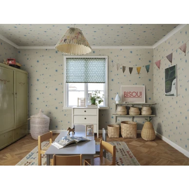 S10378 Gillis tapetti blue lastenhuoneessa Sandberg image