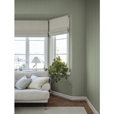 S10394 Linn olohuoneen raitatapetti Green Sandberg Wallpaper kuva