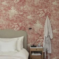 S10401 Forest Toile makuuhuoneen lehtitapetti Red Sandberg