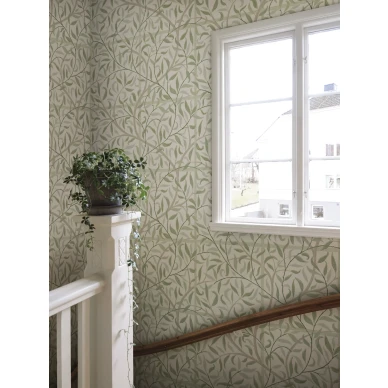 S10407 Emmie olohuoneen lehtitapetti Spring Green Sandberg image