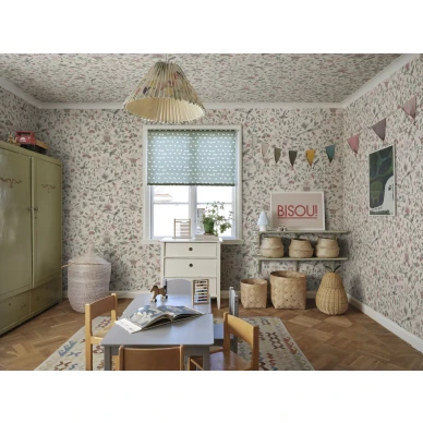 S10410 Hedda lastenhuoneen lehtitapetti Pastel Sandberg kuva