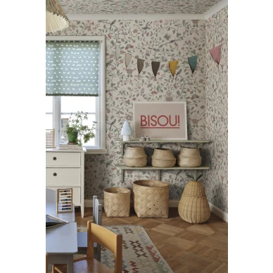 S10410 Hedda lehtitapetti lastenhuoneessa Pastel Sandberg kuva