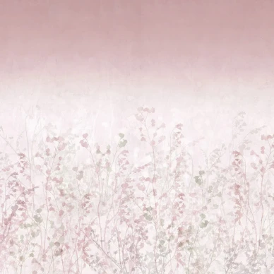 9524W Branching vaaleanpunainen kukkatapetti image