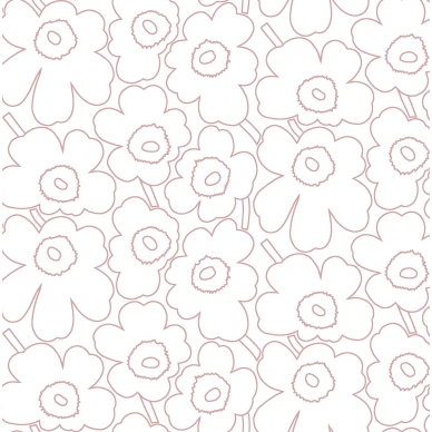 Marimekko Piirto Unikko 25911 vaaleanpunainen kukkatapetti kuva