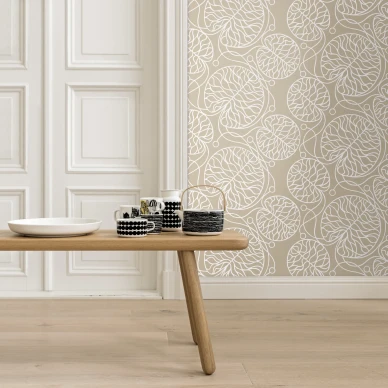 Marimekko Bottna 25920 beige lehtitapetti image